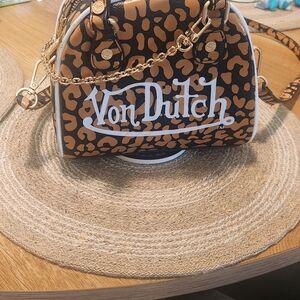 Von Dutch Leopard Print Women's Bag